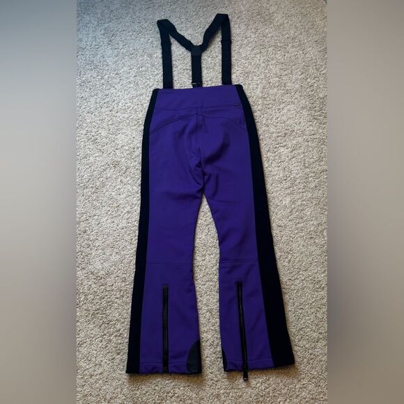 GOLDBERGH WOMEN'S HIGH END SALOPETTE SKI PANTS BIB PURPLE BLACK US 12 - Picture 9 of 9